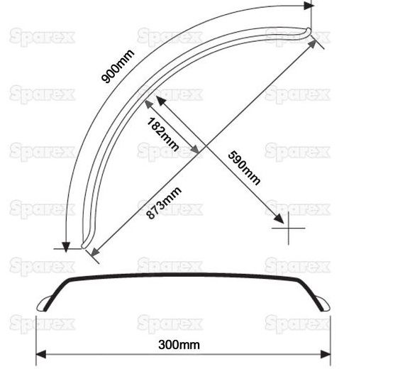 Błotniki, Długość: 900mm, Szerokość: 300mm błotniki traktor przyczepa