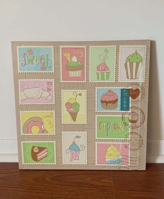Quadro cupcakes criança
