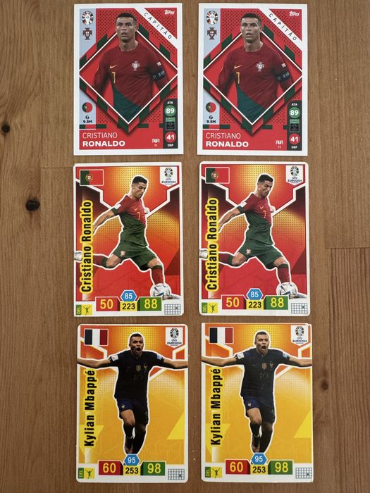 Cartas euro 2024 Cristiano Ronaldo/ kylian Mbappé