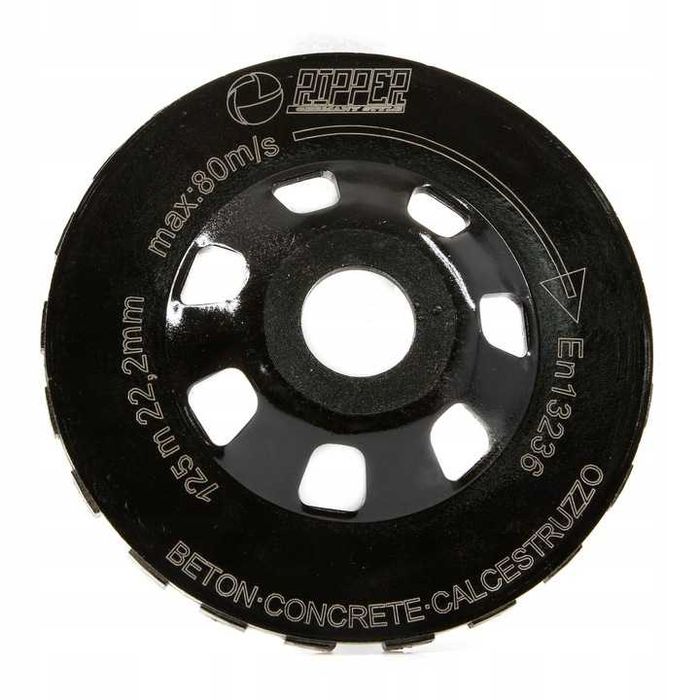 SEGMENTOWA TARCZA GARNKOWA Do Szlifowania Betonu 125mm x 22,2mm DOUBLE