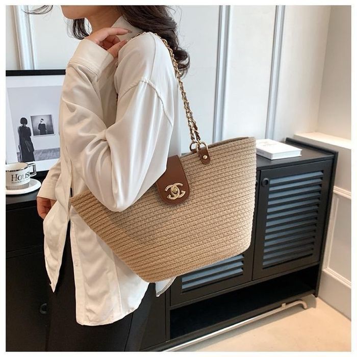 Пляжная сумка Chanel raffia в наличии
