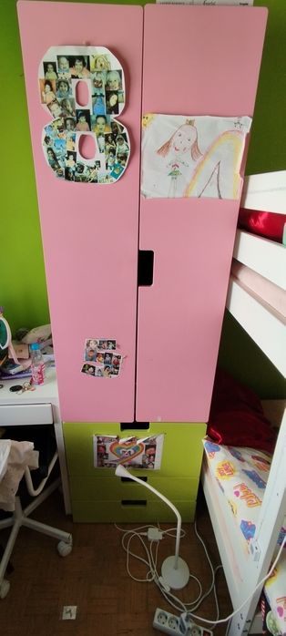 Set of 4 Furniture Pieces (Wardrobe, Cabinet, and Storage Box)