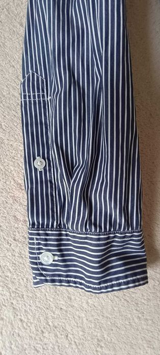 Мужская рубашка с длинным рукавом Ralph Lauren синего цвета ,размер L