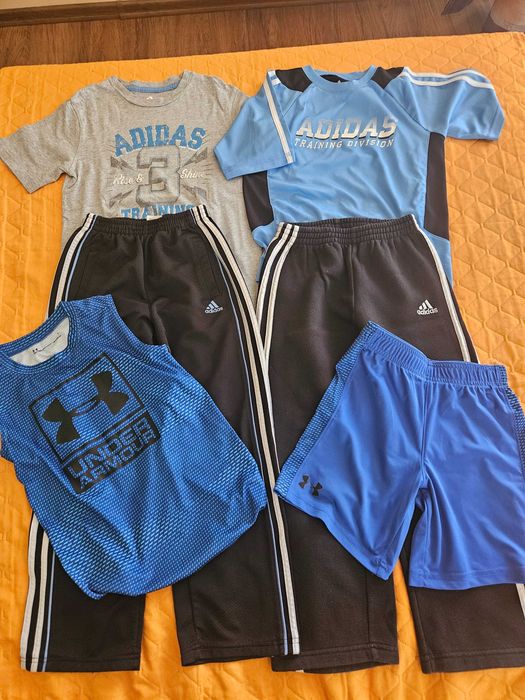 Spodnie dresowe, T-shirt i spodenki ADIDAS, rozm.7 lat, 128 cm z USA