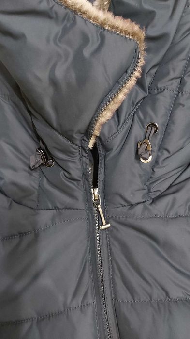 Турция! р.50 пуховик мех шиншила