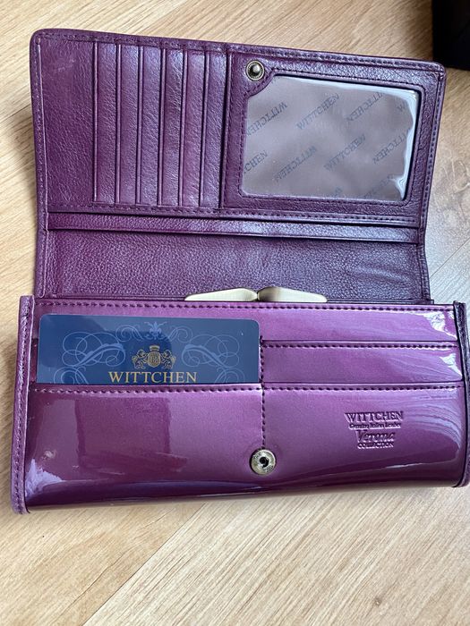 Portfel Wittchen Verona skóra lakierowana fioletowy