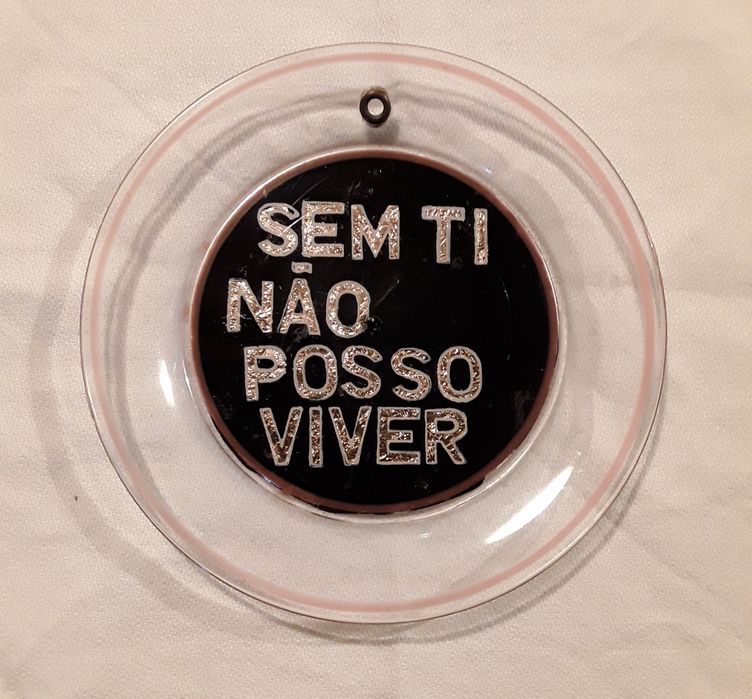 Prato de parede vintage decorativo com mensagem