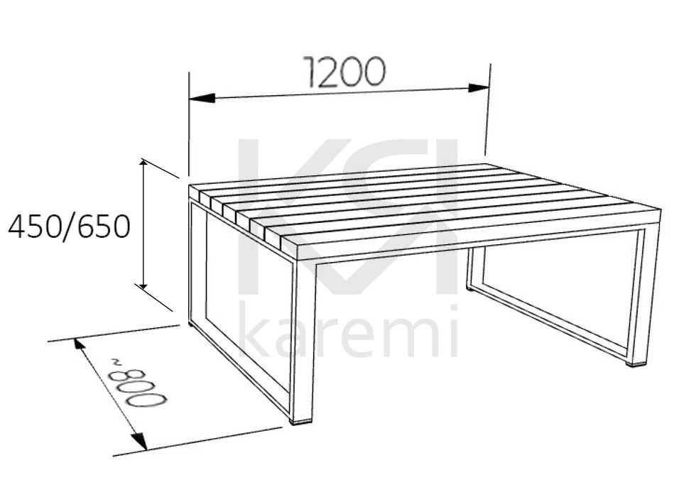 Meble ogrodowe kolekcja PREMIUM : sofa, 2xfotel, ława z blatem dębowym