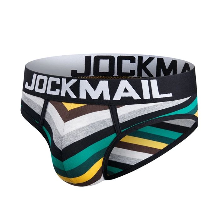 Męskie bawełniane slipy JOCKMAIL w paski - L