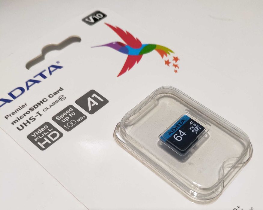 MicroSD карта памяти ADATA 64 Gb A1 V10 микро СД 10 class micro SD XC