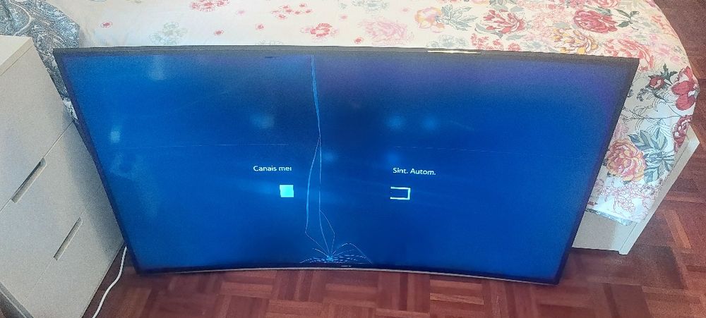 Para Peças Tv Smart ecra Partido 4k samsung ecrã Curvo 55Polegad a fun