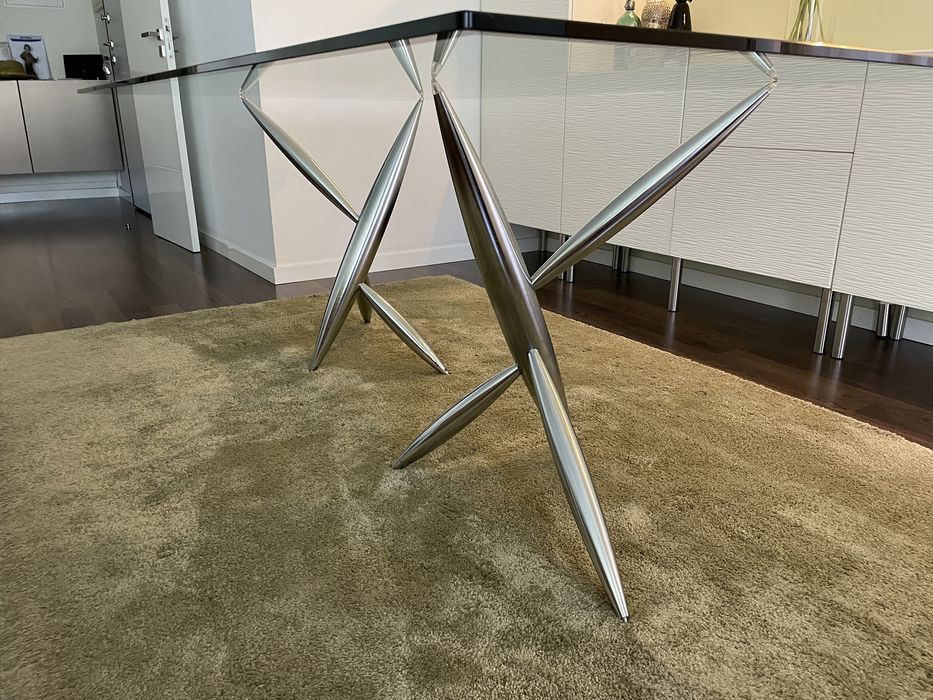 Mesa vidro Ângelo reflex Pitto 72 (oportunidade)