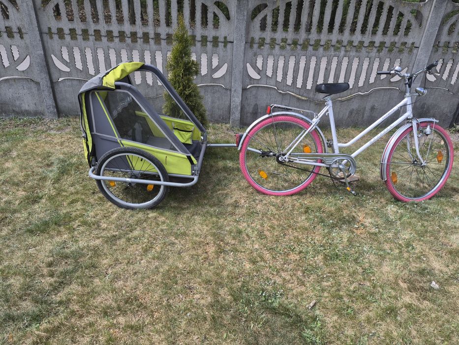 Przyczepka rowerowa dla dzieci B’Twin 2 osobowa