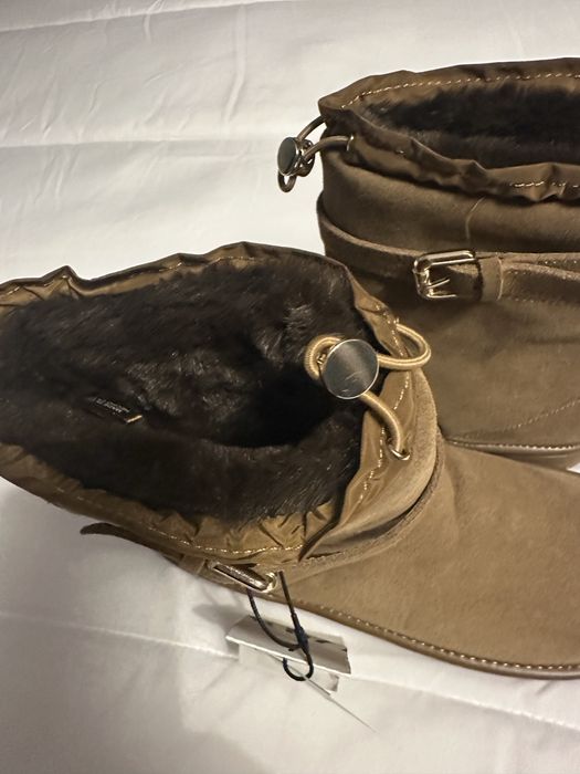 Bota em Croute com sola e Pêlo castanho