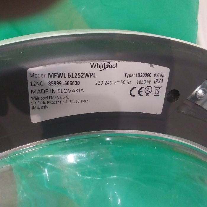 Pralka Whirpool 6 kg uszkodzona pompka