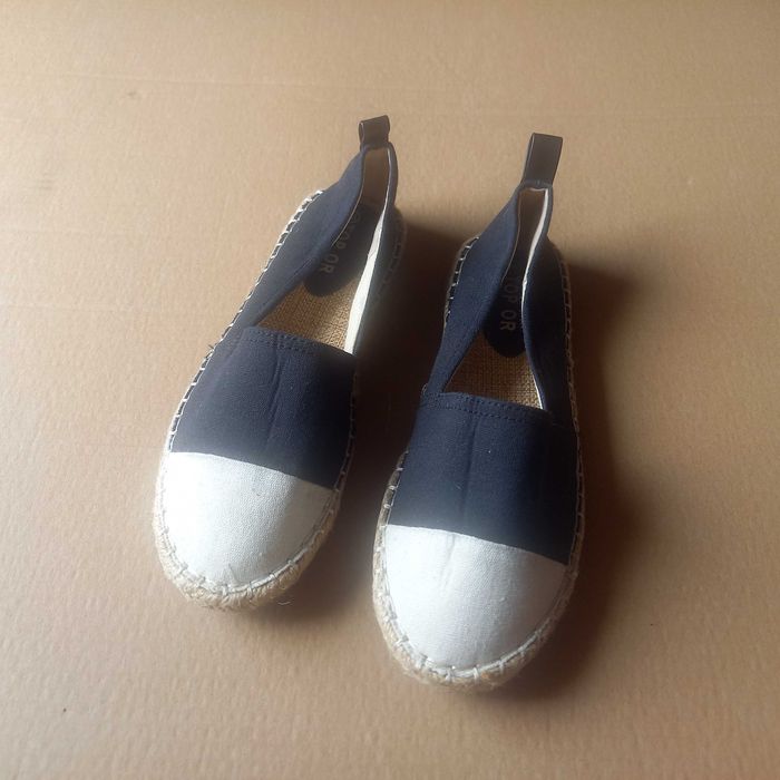 espadryle nowe 38 czarno białe