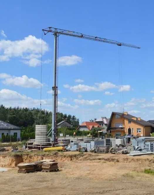 Dźwig żuraw budowlany 25 metrów udźwig na końcu 1 tona