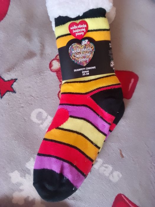 Nowe Skarpety zimowe WOŚP rozmiar 35-38