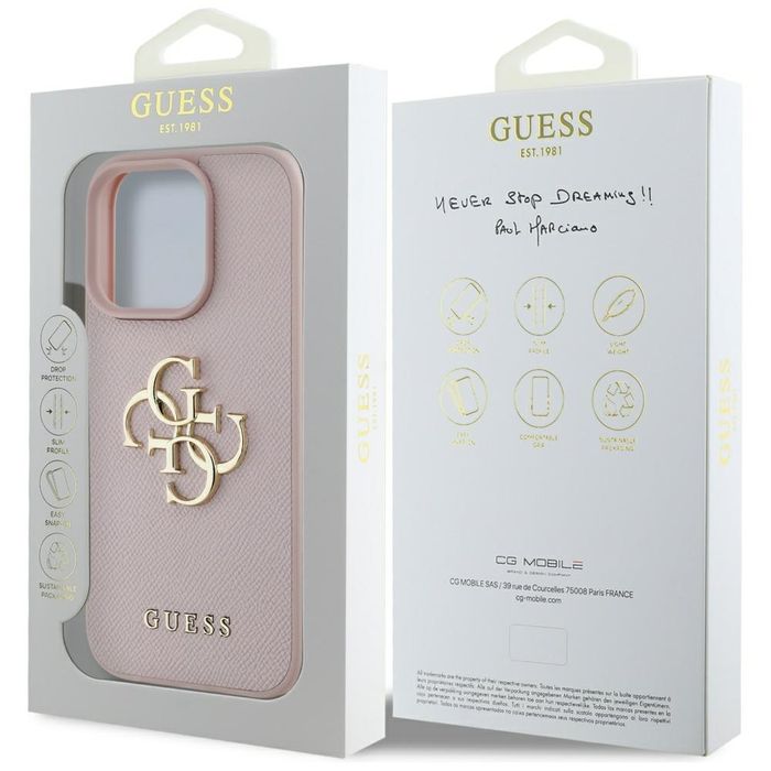 Etui Guess Grained Big 4G Logo Classic Logo do iPhone 16 Pro Max