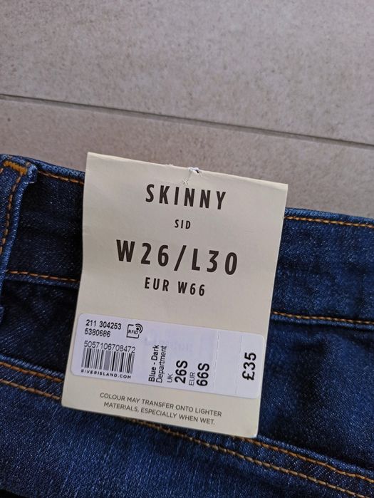 RIVER ISLAND  oryginalne spodnie damskie skinny  sid  W26  L30