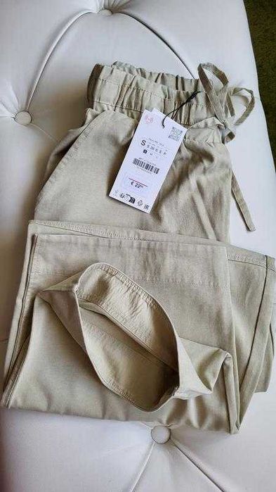 Жіночі широкі штани zara вільні брюки wide leg палаццо S