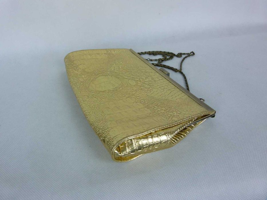 Jessica Mc Clintock złota torebka kopertówka