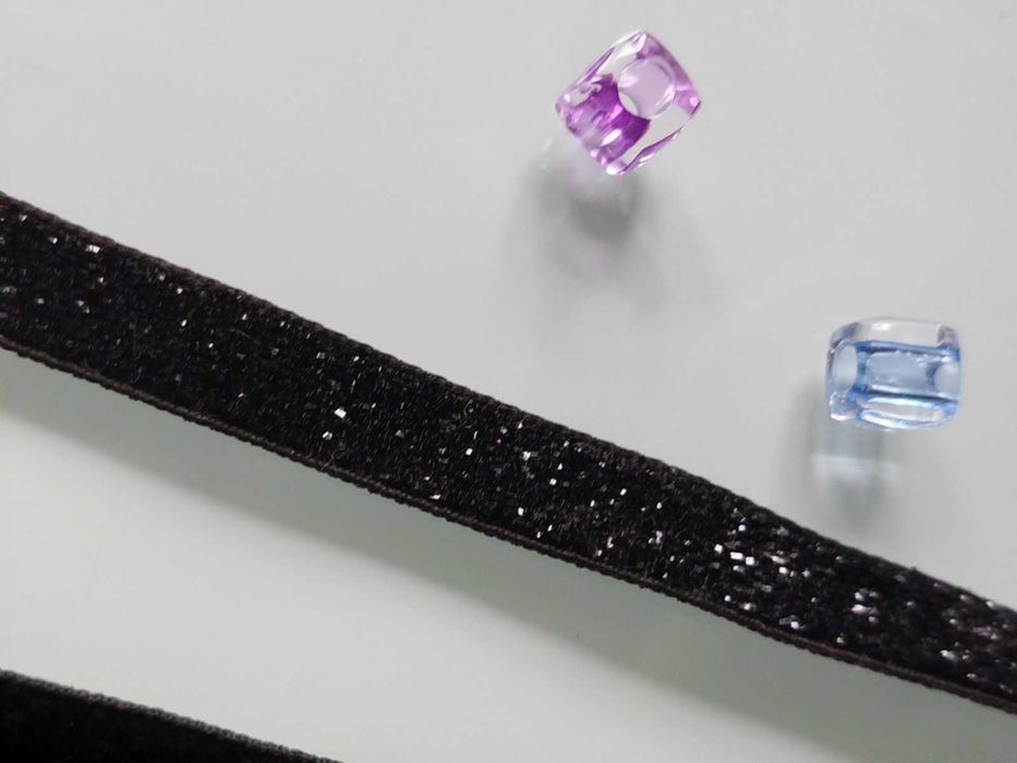 черный бархатный блестящий чокер украшение колье