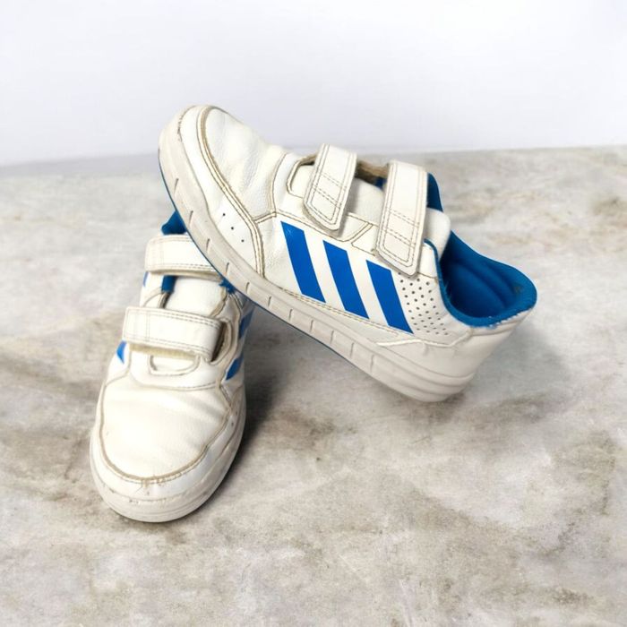 Кросівки дитячі білі Adidas шкіра 31.5 р