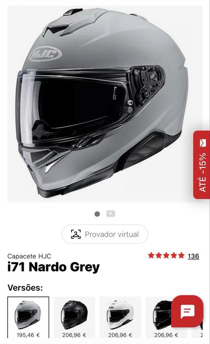 Capacete HJC i71 (tamanho S)