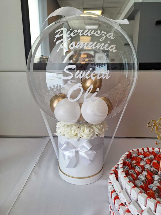 Ballonbox,flowerbox, balon krystaliczny,bobo,Bukiet słodyczy, balonbox