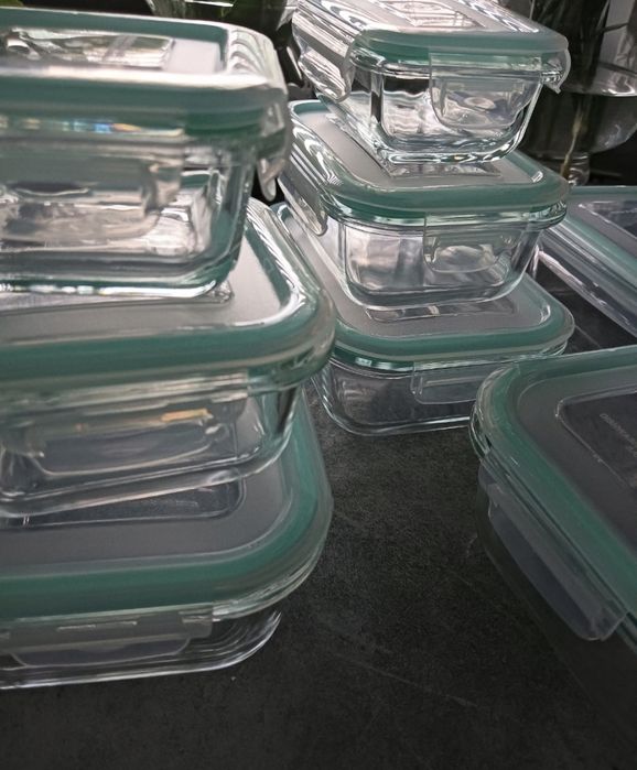 Pojemniki żaroodporne zestaw 8 sztuk