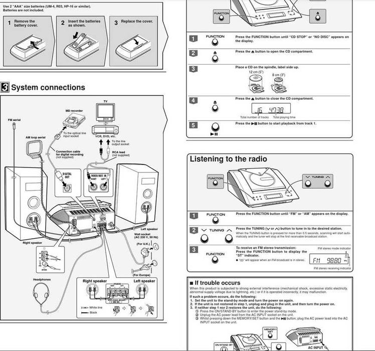 Аудиосистема Sharp XL1000H  с пультом — Осака.