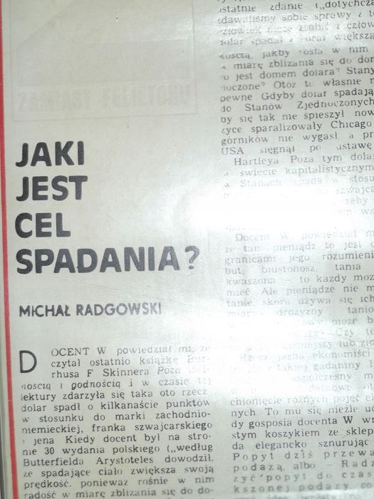 Jaki Jest Cel Spadania? Michał Radgowski
