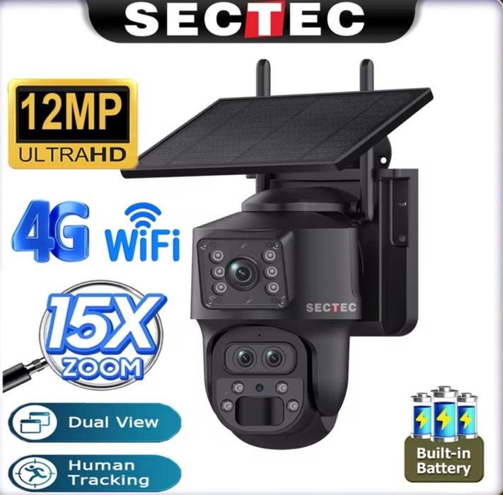 Kamera solarna 4g 12MP 15xzoom karta sim
