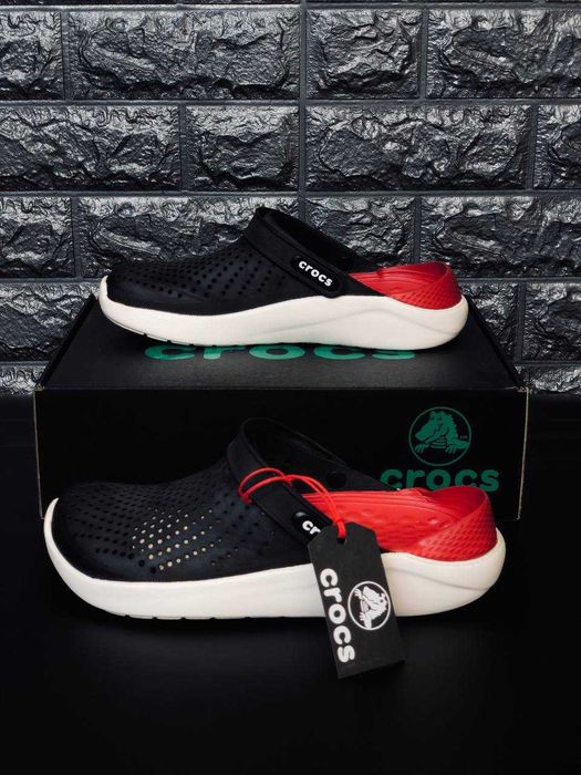Crocs мужские черные сабо для отдыха и прогулок  Последние размеры / кроксы crocs эластичные удобные шлепанцы на лето