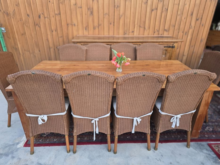 Duży stół tekowy 220 x 100 cm  kolonialny #1678 Stylowy Węgrów