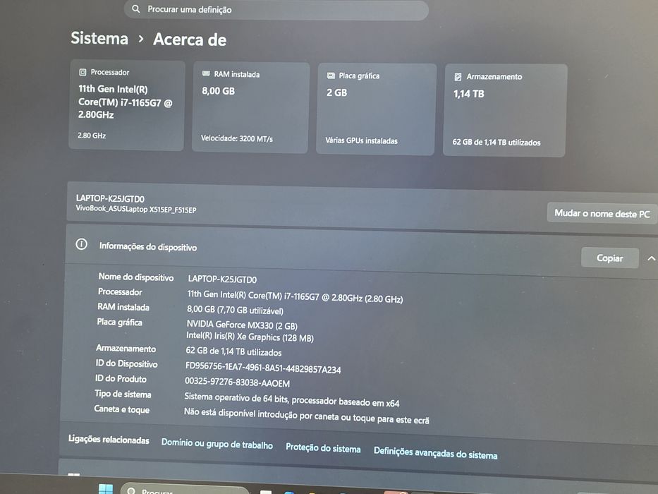 Asus VivoBook i7 MX330, HP EliteBook i7 x360 G8 1030 c/NOVO. Troca/Retoma. Carregador original.