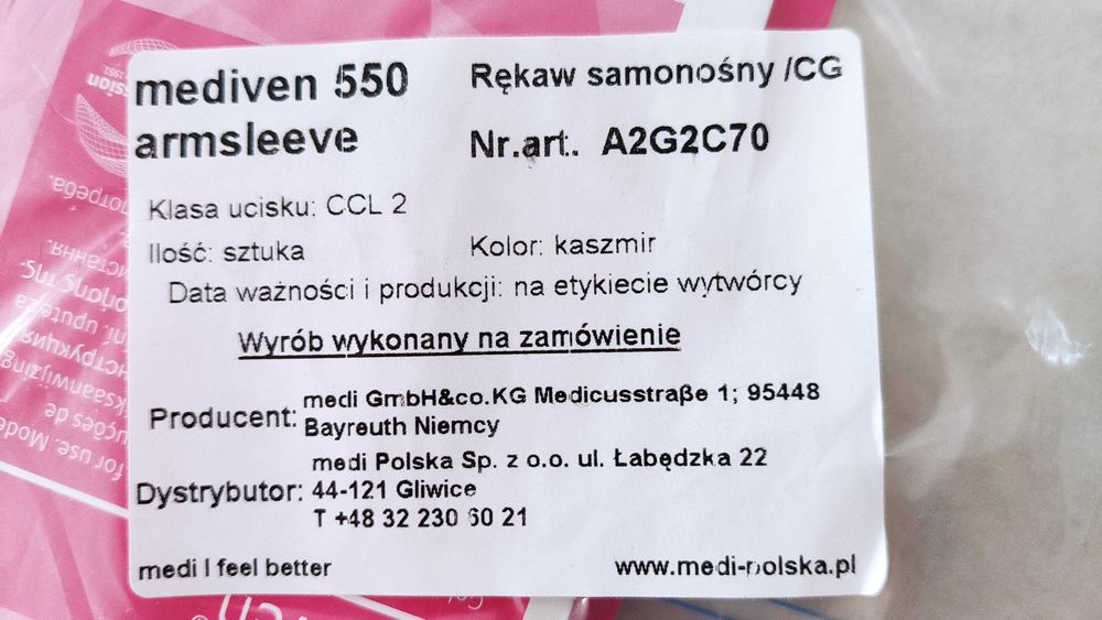 Rękaw samonośny Mediven 550 CCL2 - Wrocław