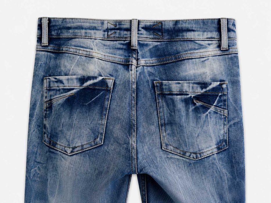Calças de Ganga Karen Millen Skinny Azul Claro Stretch Tamanho 38