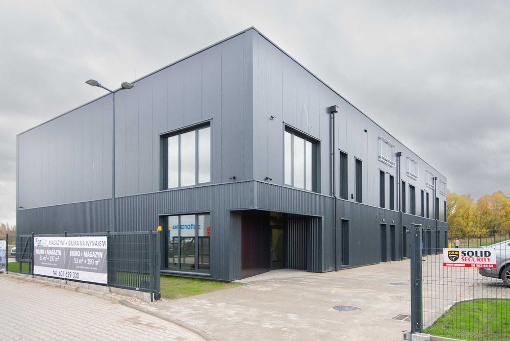 Lokal biurowo-magazynowy. Biuro 31m2, magazyn 197m2. Nowy obiekt.