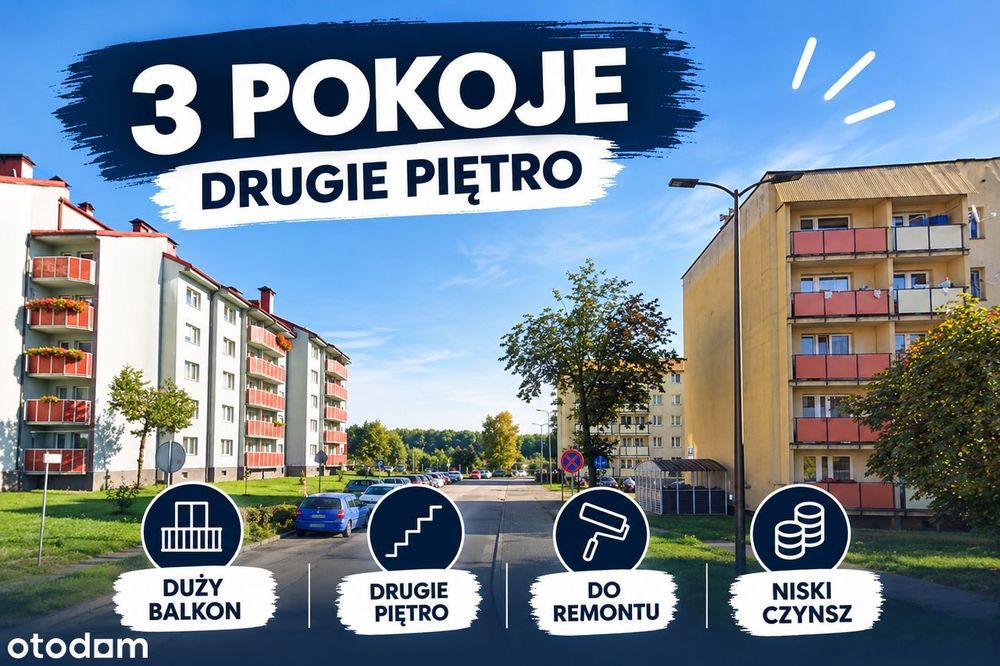 3 pokoje | 2 piętro| niski czynsz| obok las