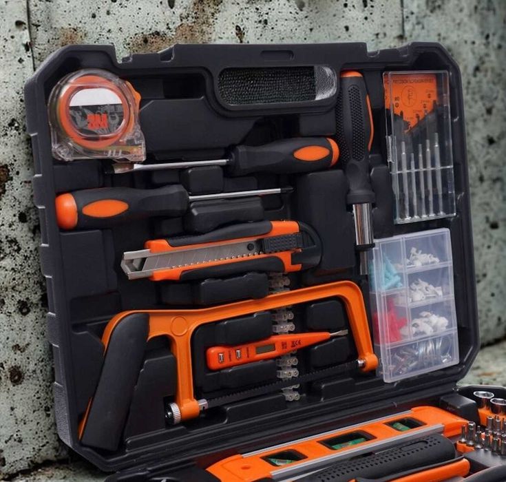 Duży Zestaw Narzędzi Walizka Narzędziowa 180 Elementów Majsterkowanie