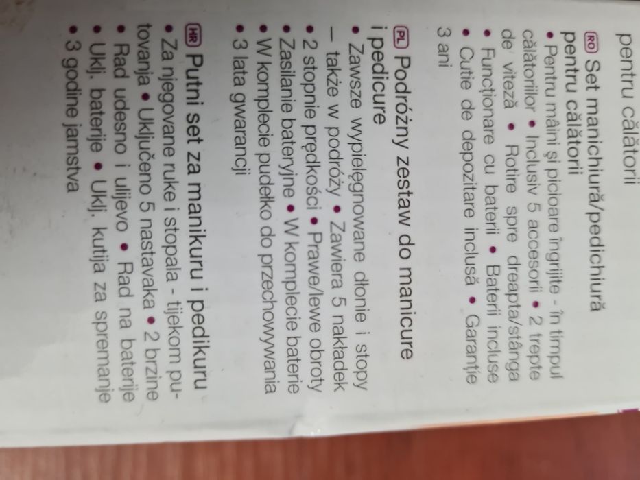 Sanitas podróżny zestaw do manicure i pedicure