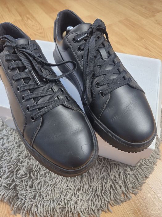 Buty Calvin Klein Chunky Cupsole Ru Patch Lth czarne skórzane rozmiar 43