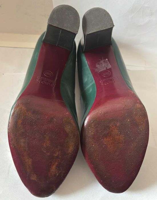 GEOX czółenka, szpilki na słupku czerwona podeszwa