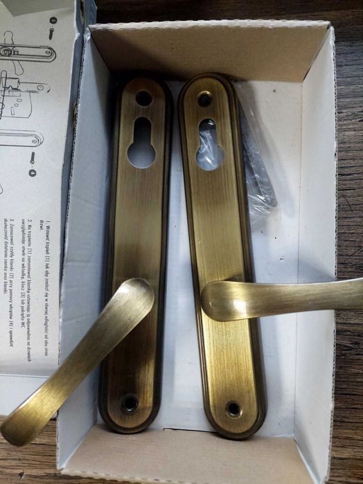 Klamka Metal-Bud klamka Biszkopt 72 wkładka, patyna