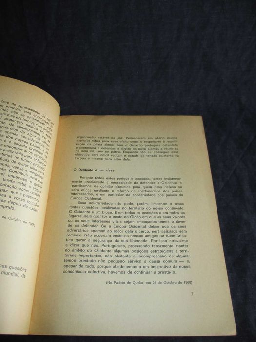 Livro Coordenadas da Política Externa Portuguesa Marcello Caetano 1970