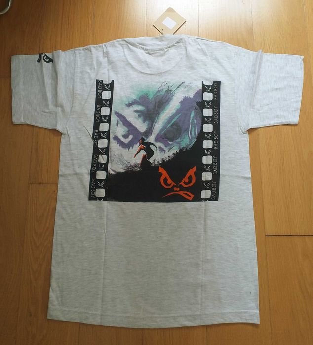 T-shirt Bad Boy branco mesclado, original, nova, tamanho S