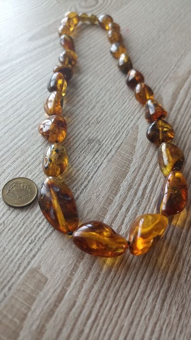 Korale z bursztynem baltyckim amber 46cm