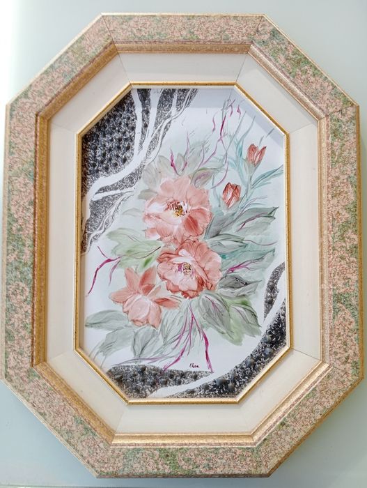 Quadro pintado à mão em azulejo
